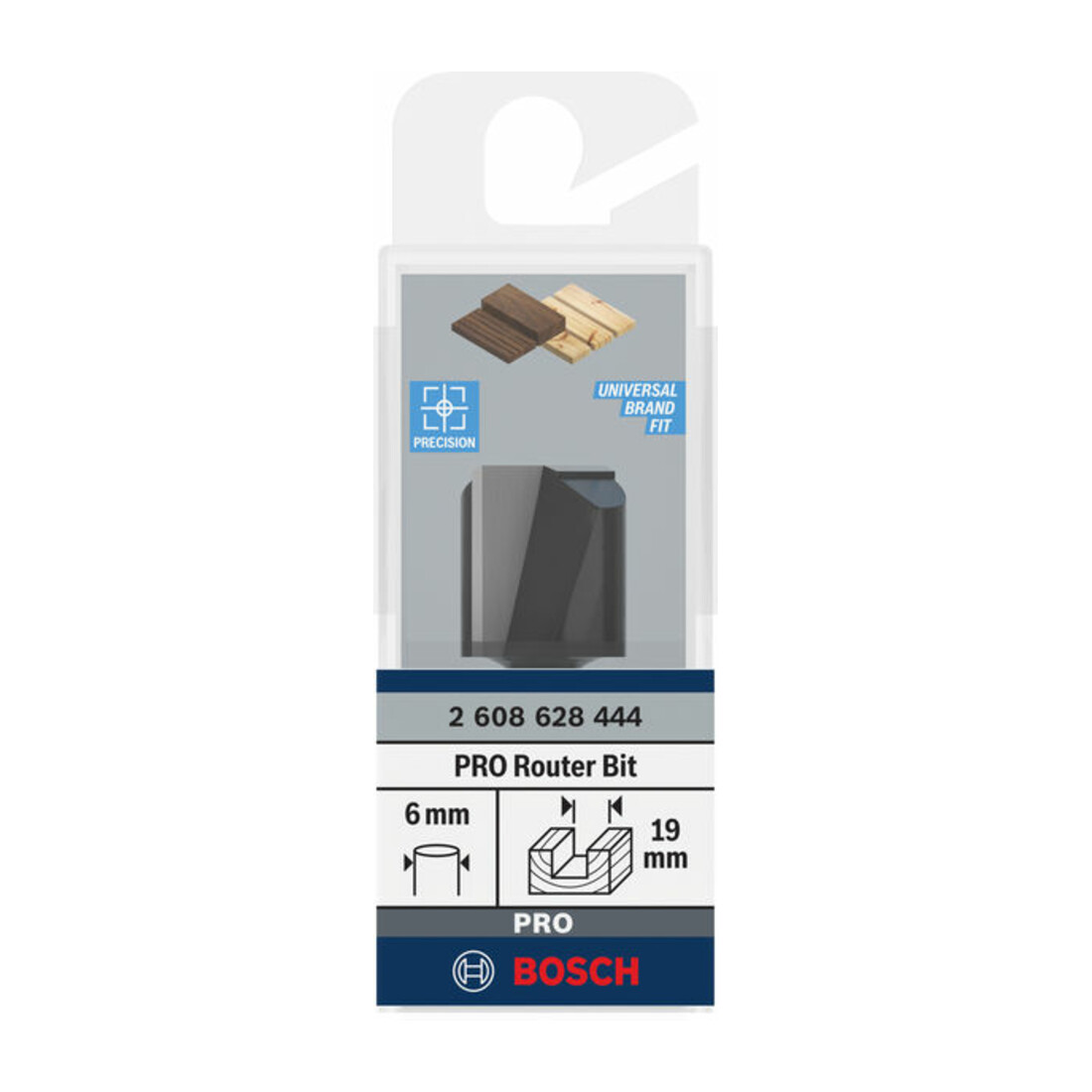 Bosch Fresa per scanalature a V Standard for Wood, 6mm D1 19mm L19,5mm G 51mm