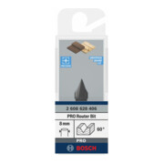Bosch Fresa per scanalature a V Standard for Wood, con gambo da 8mm D1 11mm L14mm G 45mm 60°.-2