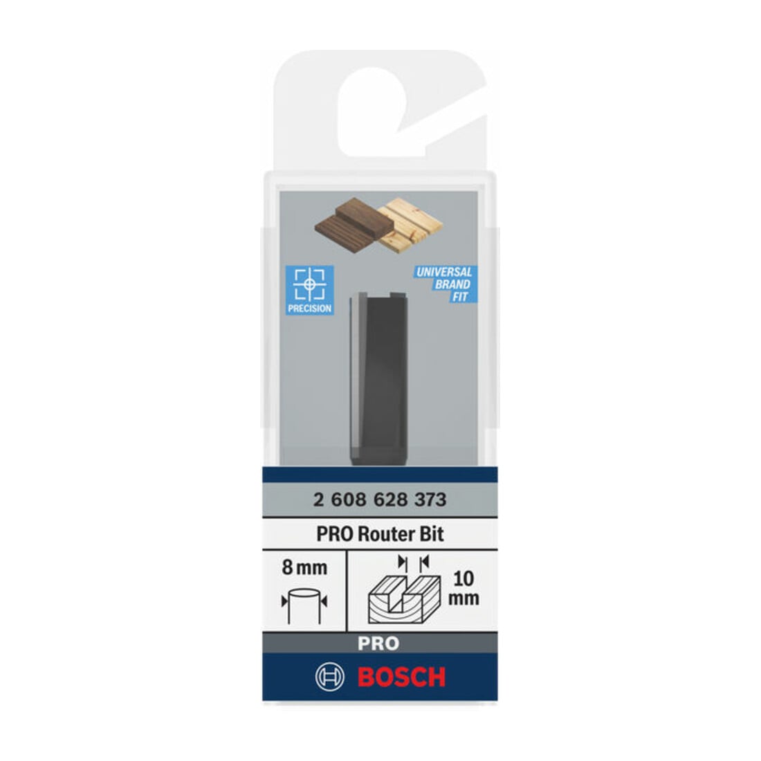 Bosch Fresa per scanalature Standard for Wood 8 mm diametro 10 mm lunghezza di lavoro 25,4 mm lunghezza complessiva 56 mm