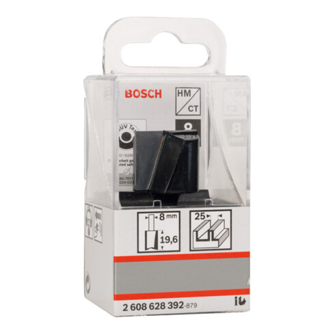 Bosch Fresa per scanalature Standard for Wood 8 mm diametro 25 mm lunghezza di lavoro 20 mm lunghezza complessiva 51 mm