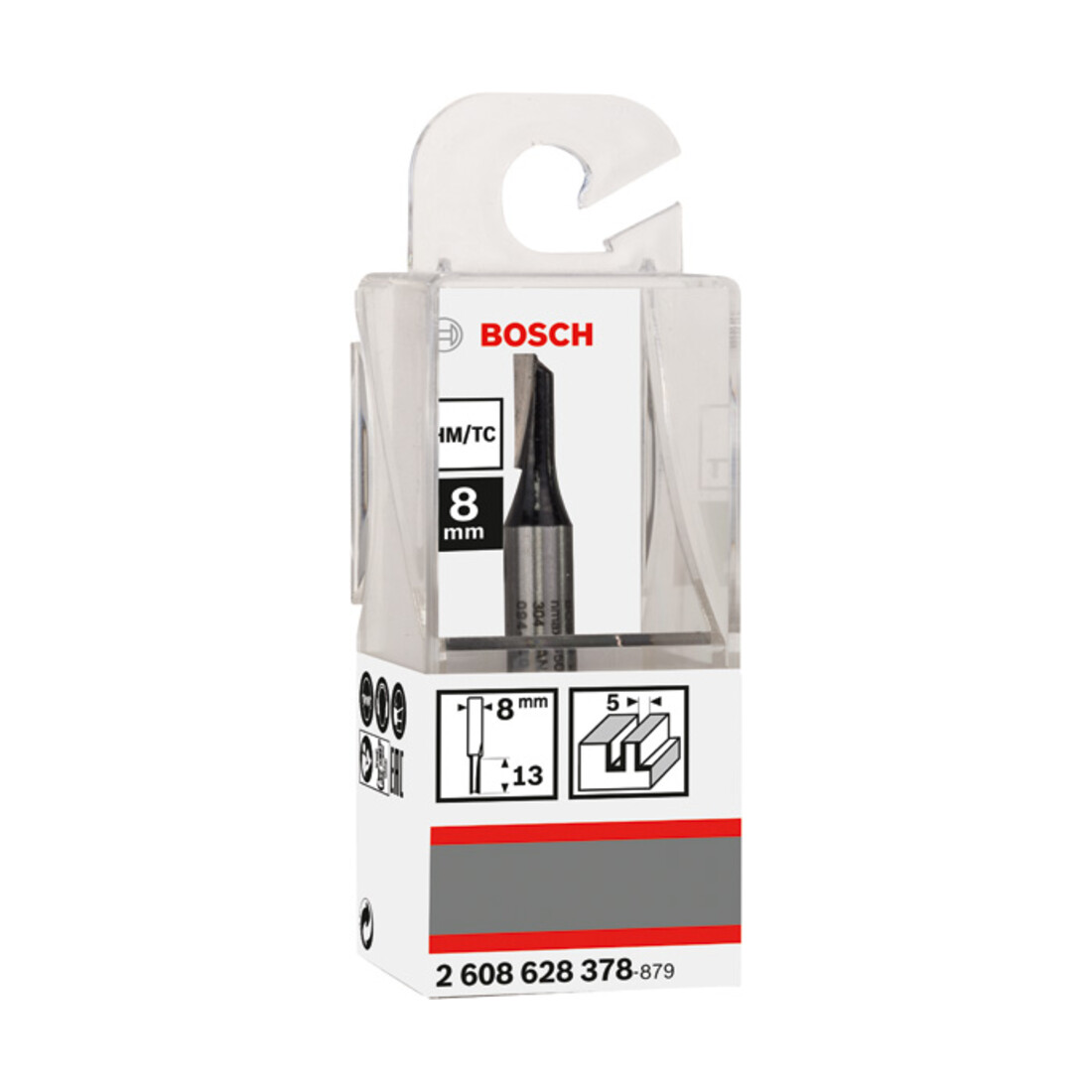 Bosch Fresa per scanalature Standard for Wood 8 mm diametro 5 mm lunghezza di lavoro 12,7 mm lunghezza complessiva 51 mm