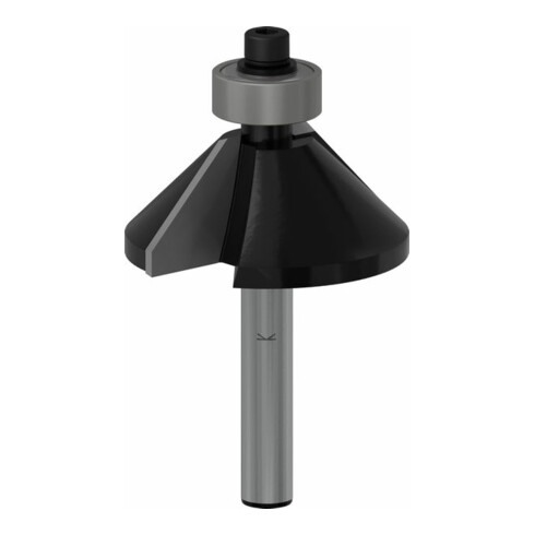 Bosch Fresa per smussi/fresa a livello 6 mm diametro 34,9 mm larghezza 11,1 mm lunghezza di lavoro 14,6 mm lunghezza complessiva 56 mm 45°