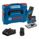 Bosch Fresatrice rifilatrice a batteria 12 V-8 con 2 x batterie agli ioni di litio da 3,0 Ah L-BOXX-1