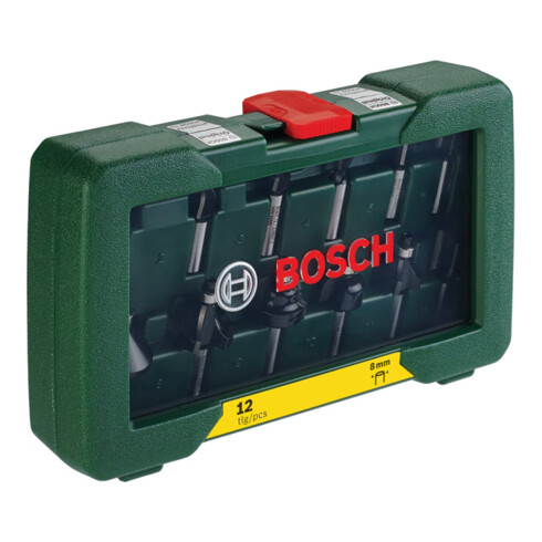 Bosch frezenset-HM, 12 stuks, diameter: 8 mm schacht)