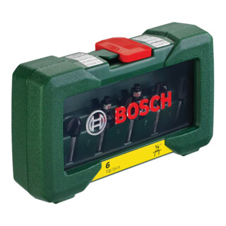 Bosch frezenset-HM, 6 stuks, diameter: 1/4" schacht
