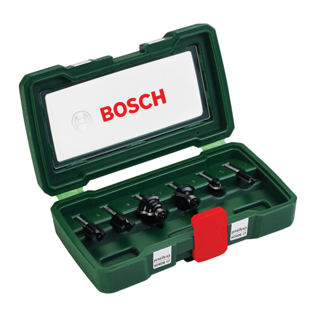 Bosch frezenset-HM, 6 stuks, diameter: 1/4" schacht