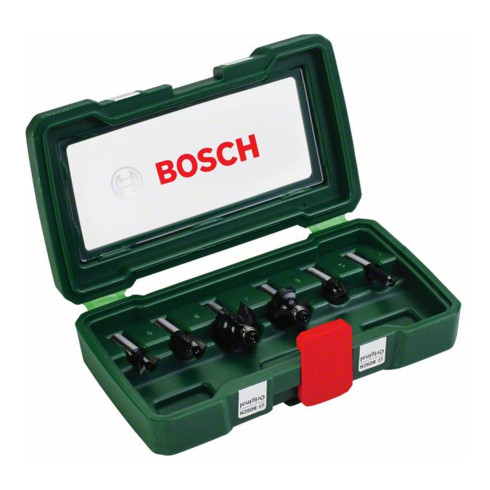 Bosch frezenset-HM, 6 stuks, diameter: 8 mm schacht