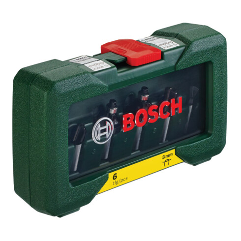 Bosch frezenset-HM, 6 stuks, diameter: 8 mm schacht