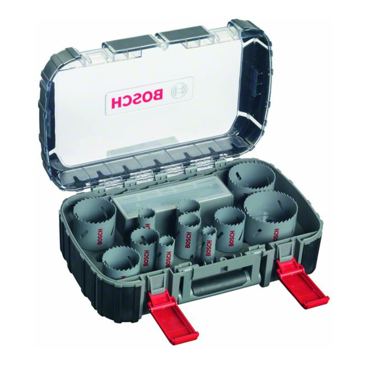 Bosch gatenzaagset HSS bimetaal universeel, 17 stuks, 20 - 60, 68, 76 mm