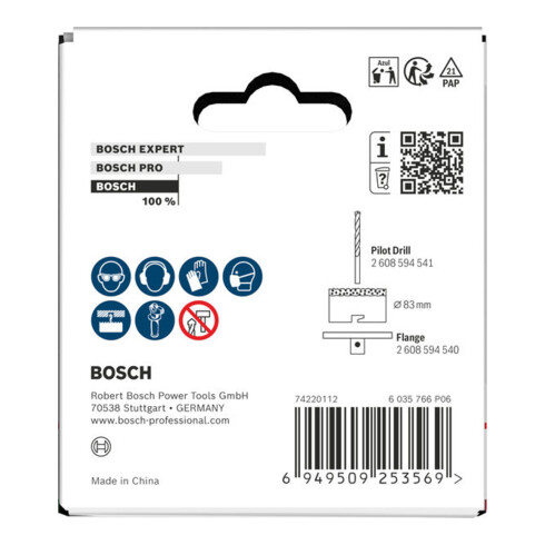 Bosch Gatzaag voor baksteen en zachte tegels met opzethouder, 83 x 60 mm