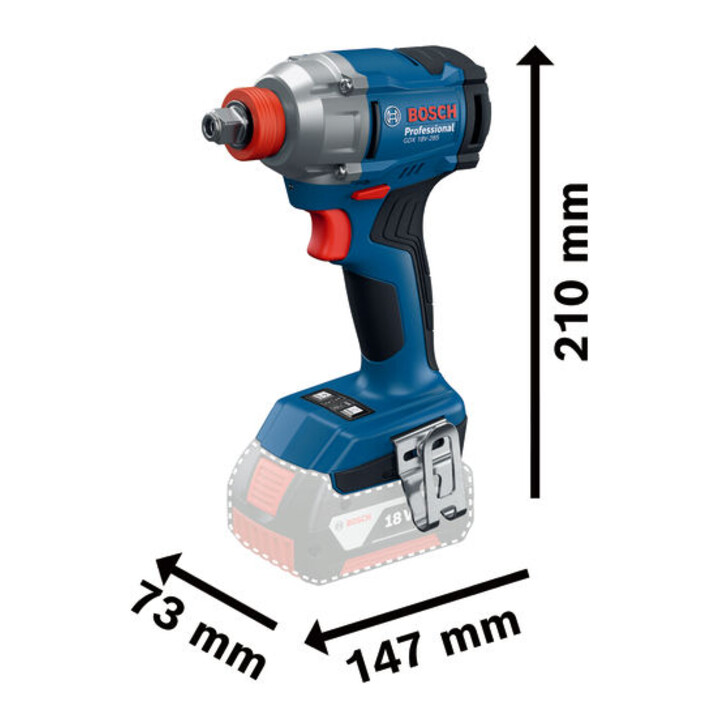 Bosch GDX 18V-285 Accu-slagmoersleutel 2x 5,0Ah Impact Control 31-dlg.