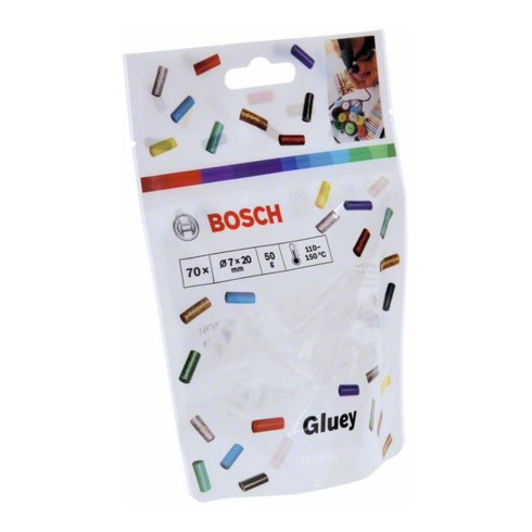 Bosch Colla stick Gluey, trasparente, 70pz.