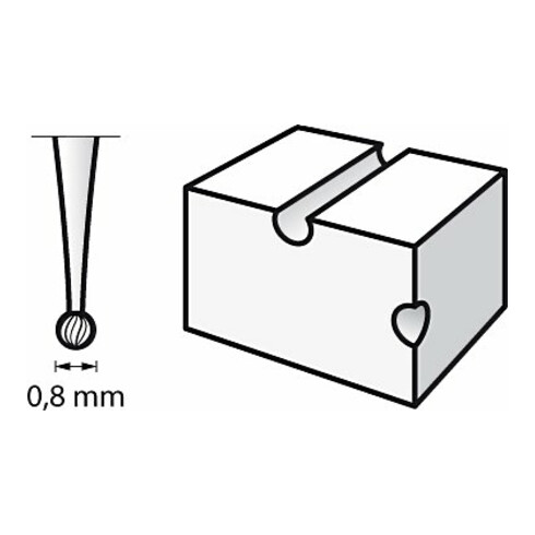 Dremel Graviermesser kugelförmig