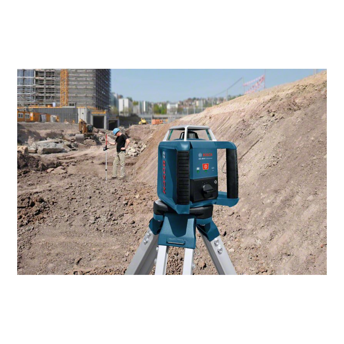 Bosch GRL 400 H roterende laser met LR 1 BT 170 HD bouwstatief en GR 240 meetlat