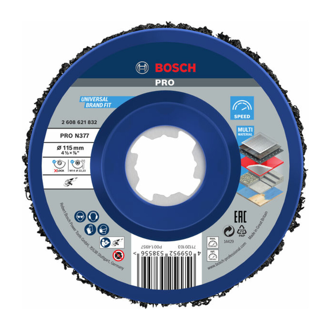 Bosch Grobreinigungsscheibe für Metall, 125 x 22,23 mm X-LOCK 22.23 mm