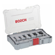 Bosch groeffrees set 1/4" schacht 6 delig