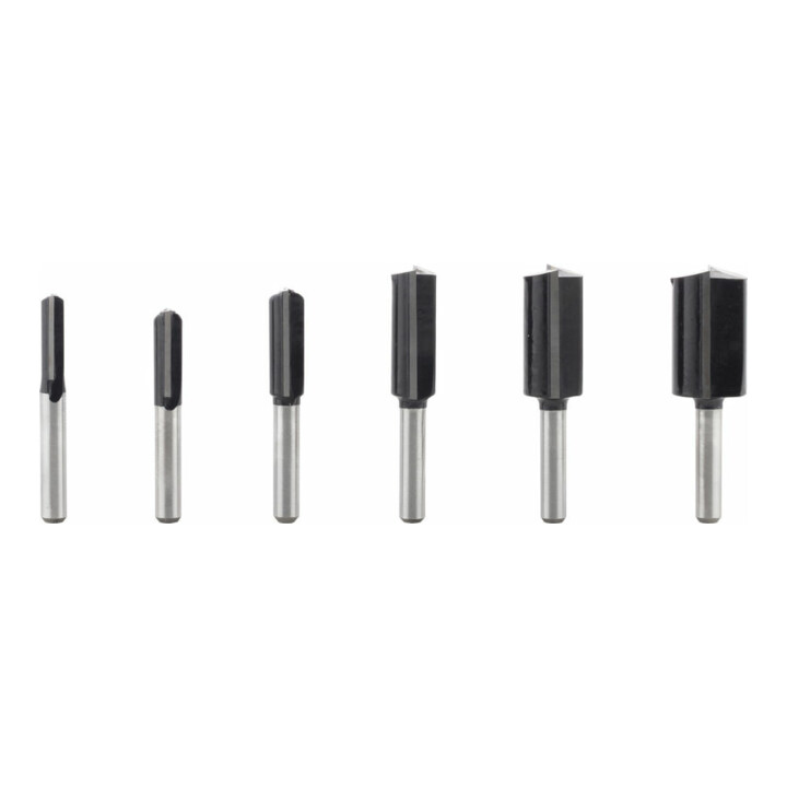 Bosch groeffrees set 1/4" schacht 6 delig