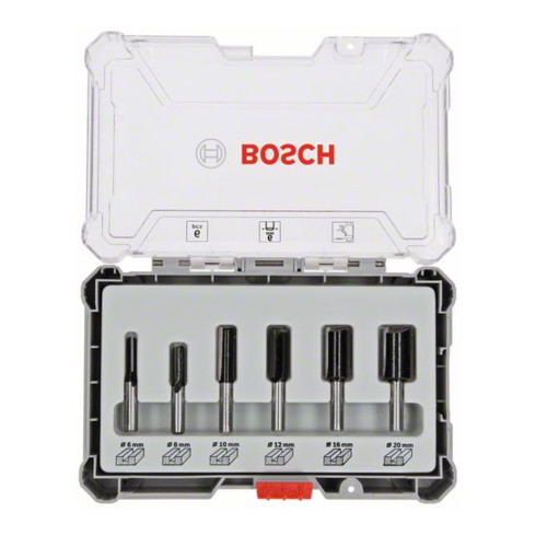 Bosch groeffrees set 6 mm schacht 6 stuks