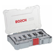 Bosch groeffrees set 8 mm schacht 6 stuks
