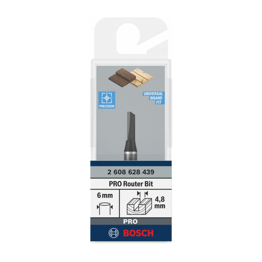 Bosch groeffrees Standard for Wood 6 mm D1 4,8 mm L 12,4 mm G 51 mm