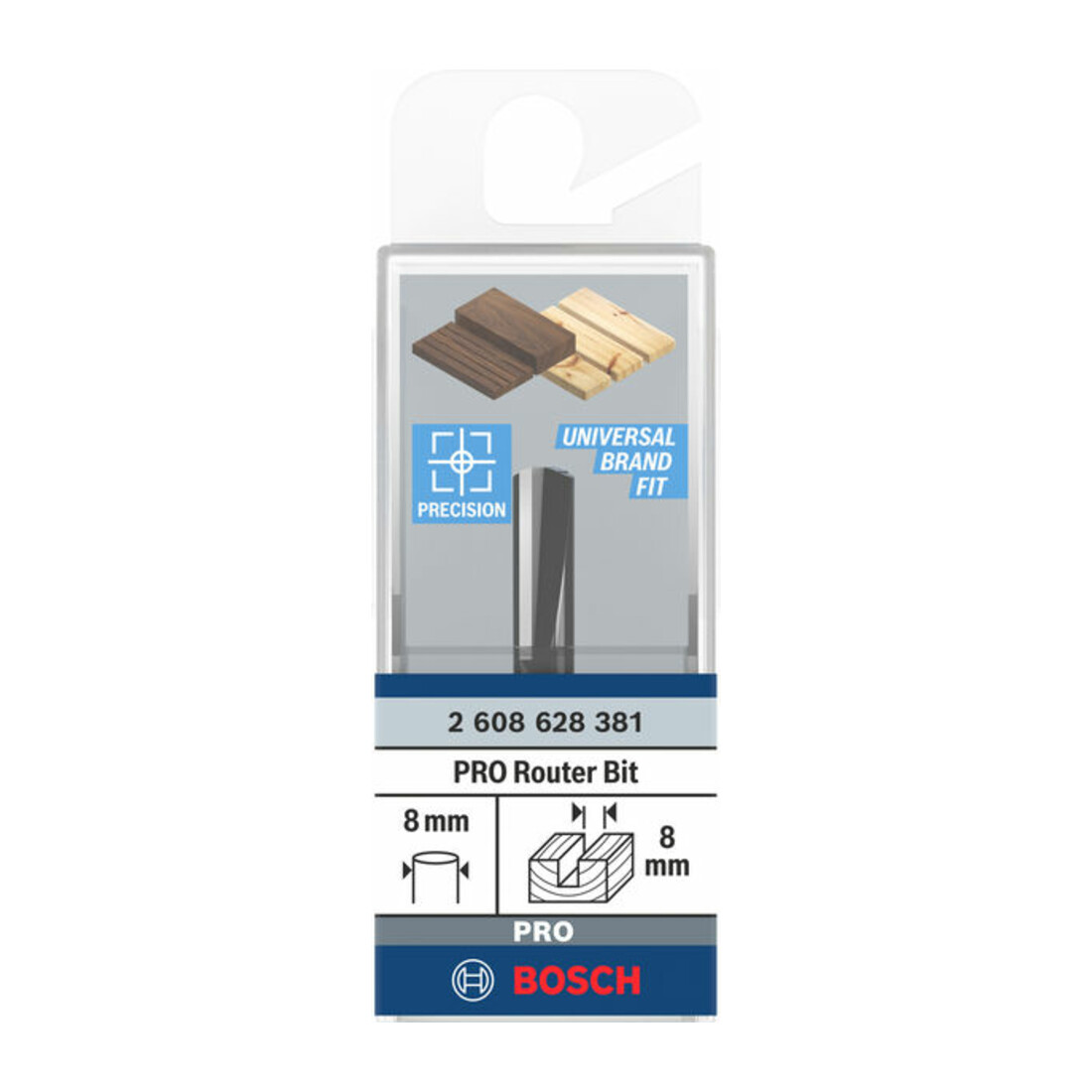 Bosch groeffrees Standard for Wood 8 mm D1 8 mm L 20 mm G 51 mm