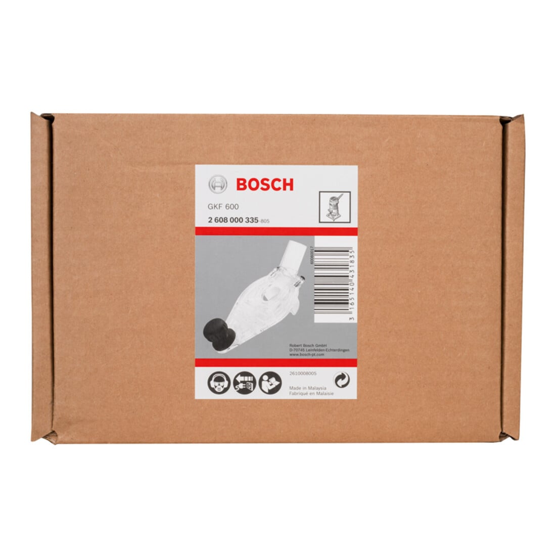 Bosch Grundplatte mit Handgriff und Absaugstutzen