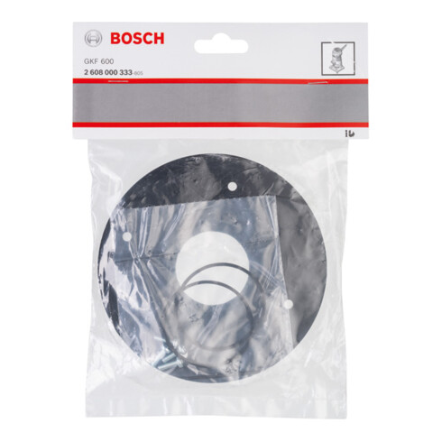 Bosch Grundplatte rund Zubehör für Bosch-Kantenfräse GKF 600 Professional