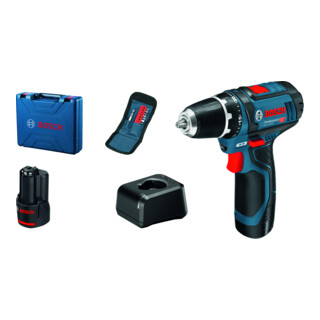 Bosch Akku-Bohrschrauber GSR 12V 15 Professional mit Akkus, Ladegerät und Koffer