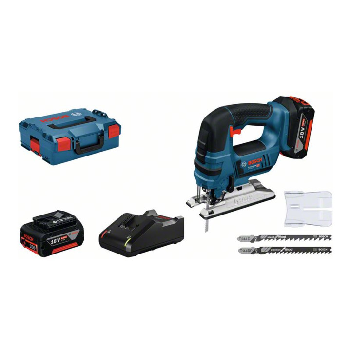 Bosch GST 18 V-LI B accupendeldecoupeerzaag met 2 x 4,0 Ah Li-Ion-accu L-BOXX
