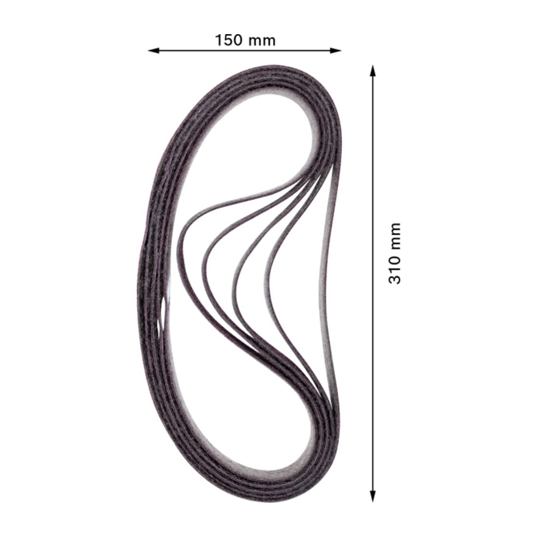 Bosch Guida EXPERT N470 40x760mm, medio 10pz., per levigatrice a nastro tubolare