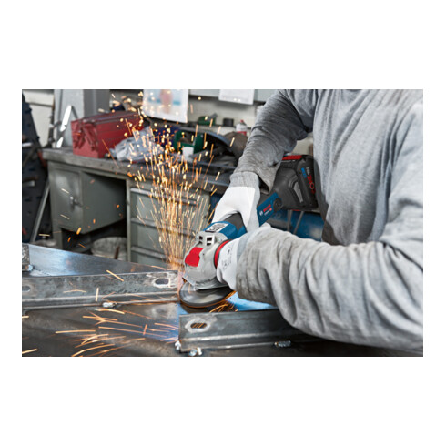 Bosch haakse accuslijpmachine GWX 18V-10 met X-LOCK, soloversie, L-BOXX