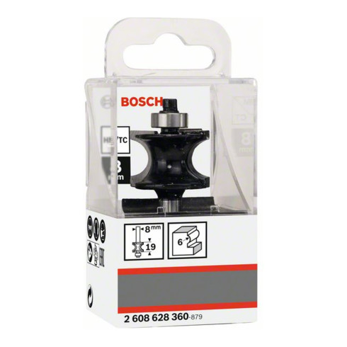Bosch halfrondfrees Standard for Wood 8 mm 6 mm 19 mm 63 mm