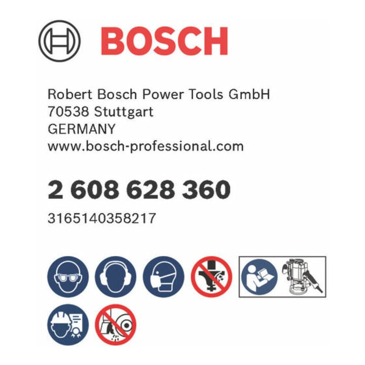 Bosch halfrondfrees Standard for Wood 8 mm 6 mm 19 mm 63 mm