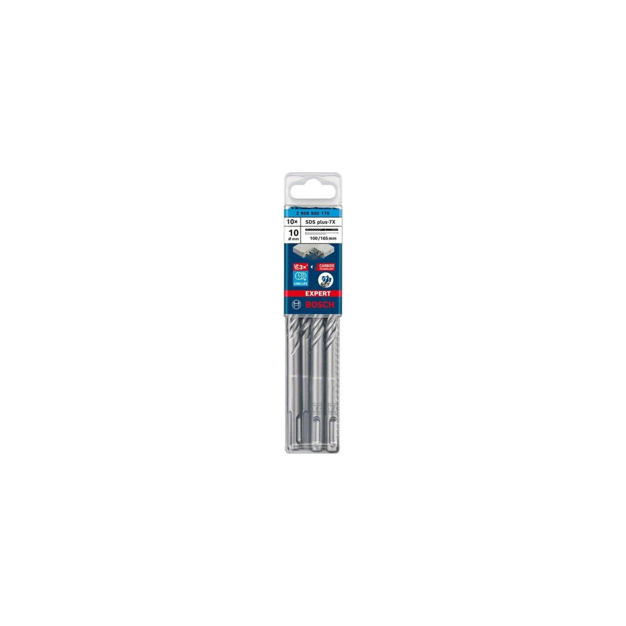 Bosch Hammerbohrer EXPERT 10x100x165mm VE à 10 Stück SDS plus-7X