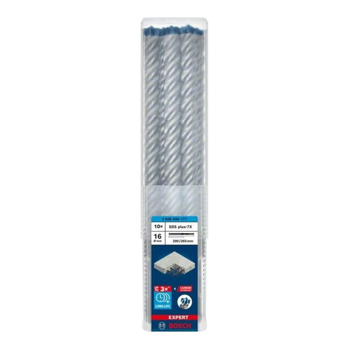 Bosch Hammerbohrer EXPERT 16x200x265mm VE à 10 Stück SDS plus-7X