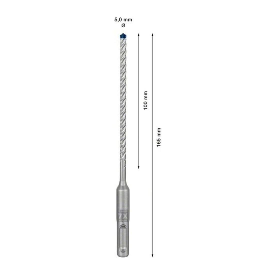 Bosch Hammerbohrer EXPERT 5x100x165mm VE à 30 Stück SDS plus-7X