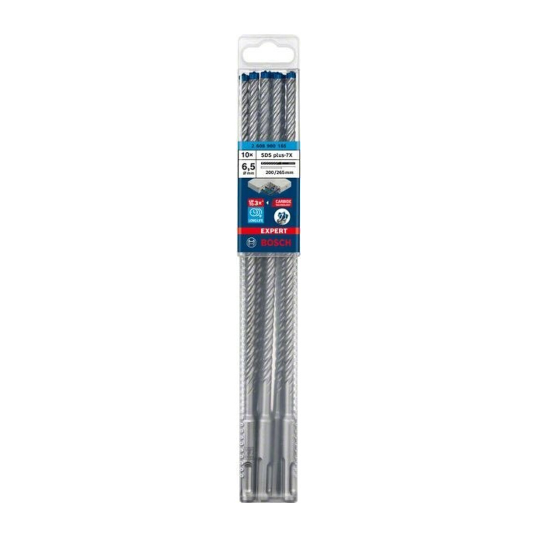Bosch Hammerbohrer EXPERT 6,5x200x265mm VE à 10 Stück SDS plus-7X