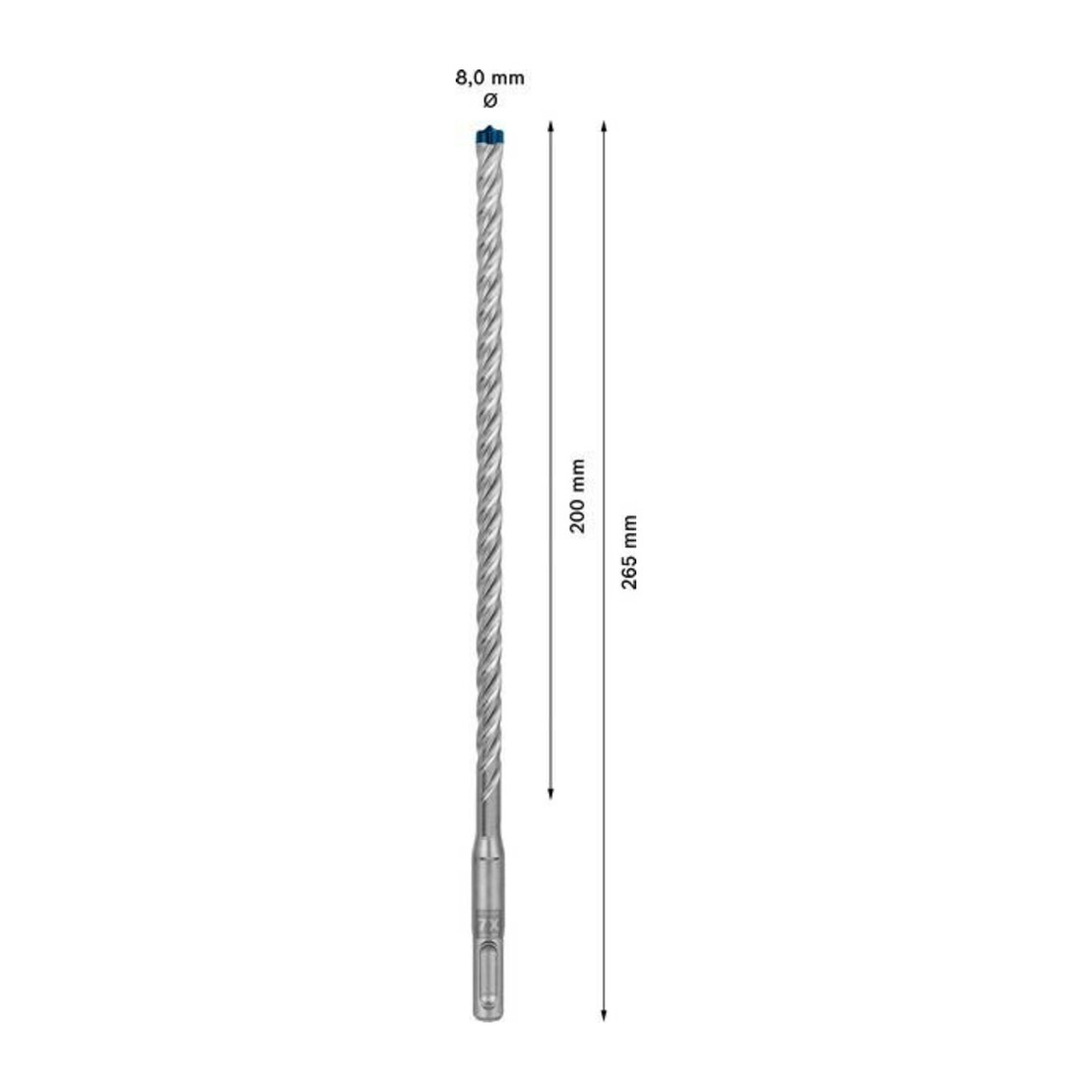 Bosch Hammerbohrer EXPERT 8x200x265mm VE à 10 Stück SDS plus-7X