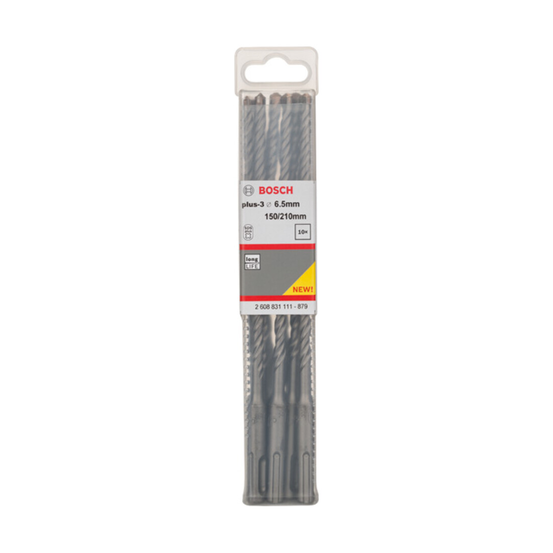 Bosch Hammerbohrer  plus-3, 6.5x150x210mm 10 Stk.