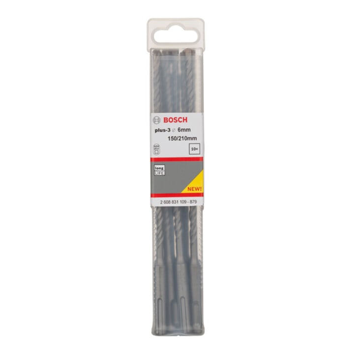Bosch Hammerbohrer  plus-3, 6x150x210mm 10 Stk.