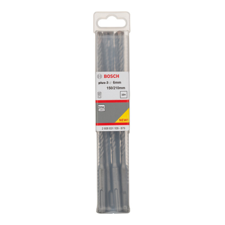 Bosch Hammerbohrer  plus-3, 6x150x210mm 10 Stk.
