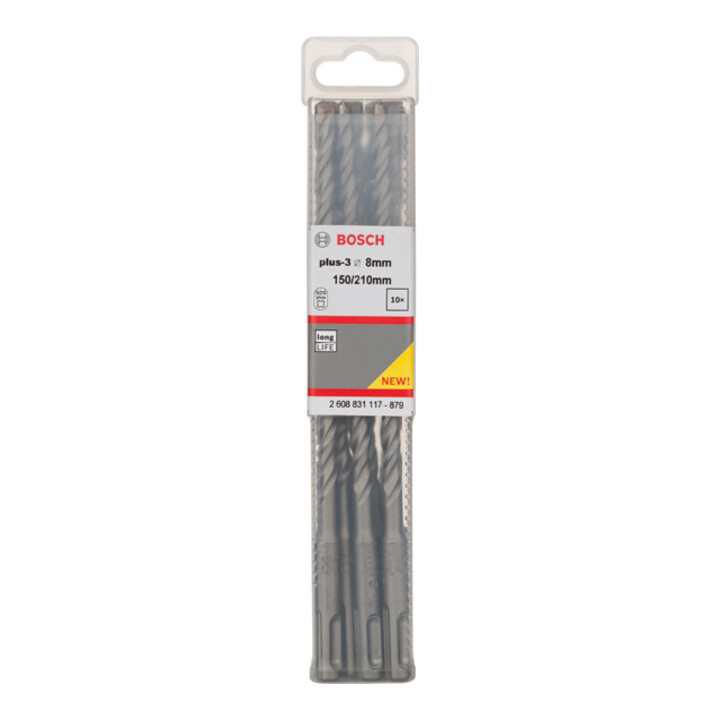 Bosch Hammerbohrer  plus-3, 8x150x210mm 10 Stk.