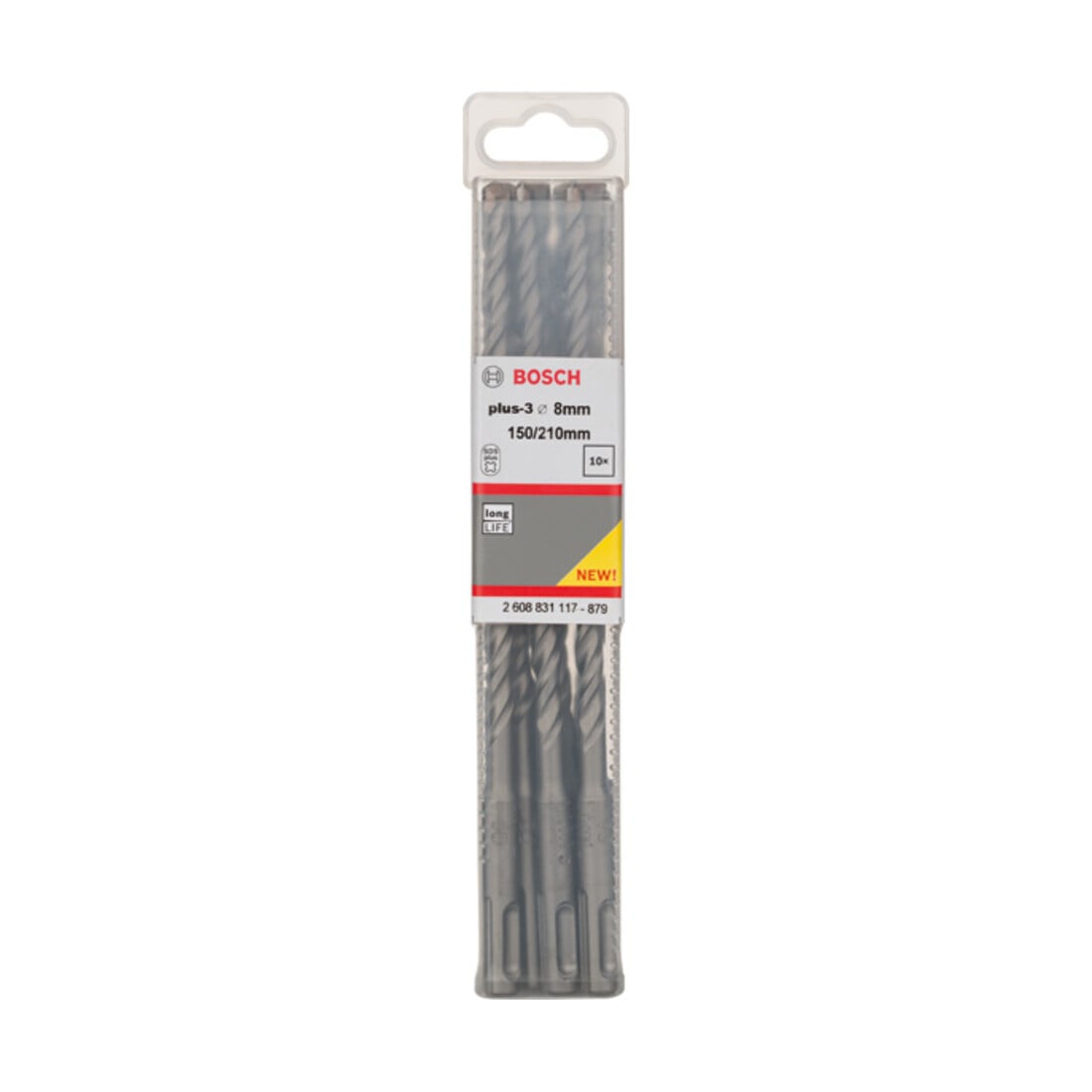 Bosch Hammerbohrer  plus-3, 8x150x210mm 10 Stk.