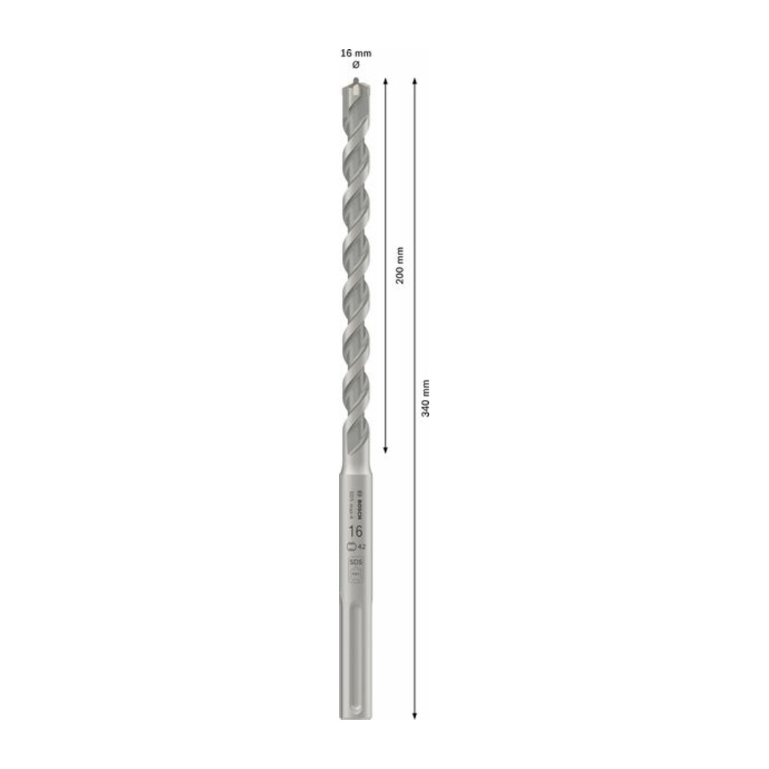 Bosch Hammerbohrer SDS max-4 16 x 200 x 340 mm