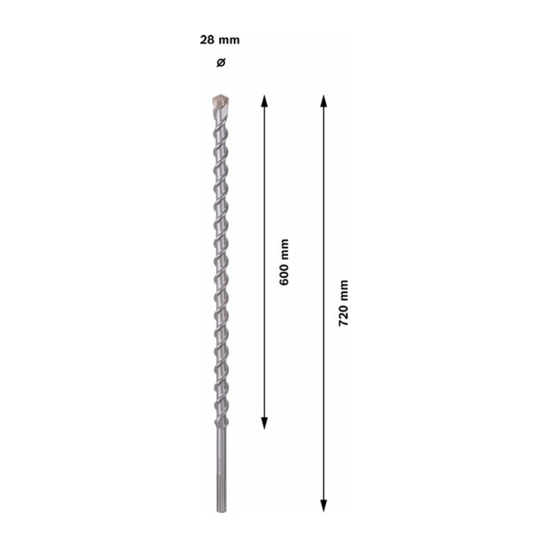 Bosch Hammerbohrer SDS max-9 Natural Stone 28 x 600 x 720 mm