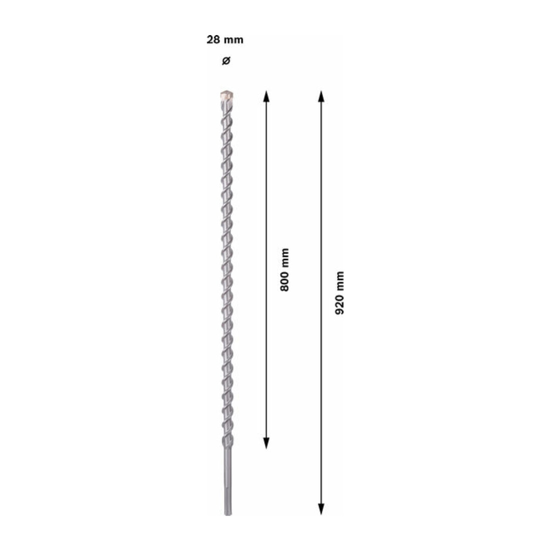 Bosch Hammerbohrer SDS max-9 Natural Stone 28 x 800 x 920 mm