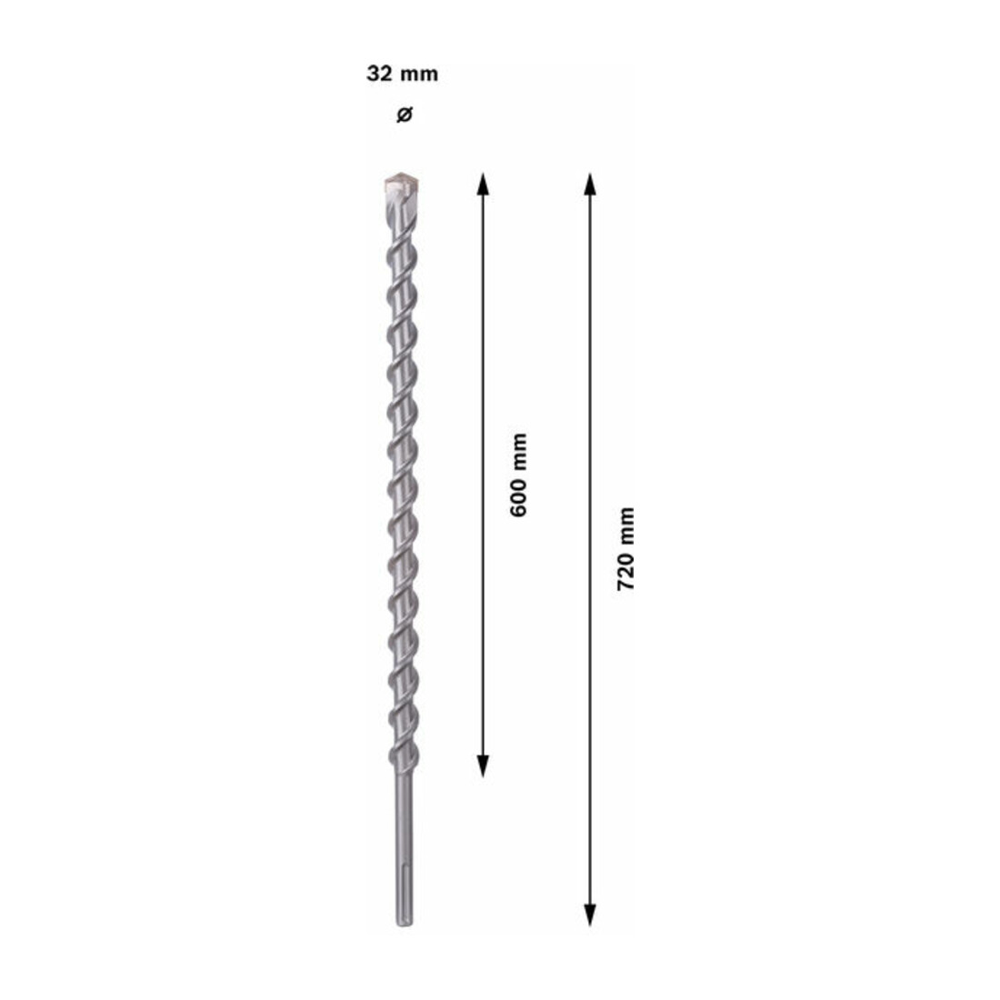 Bosch Hammerbohrer SDS max-9 Natural Stone 32 x 600 x 720 mm
