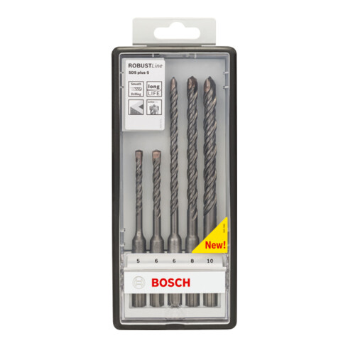 Bosch Hammerbohrer-Set SDS plus-5 Robust Line, 5-teilig, 5 - 10 mm