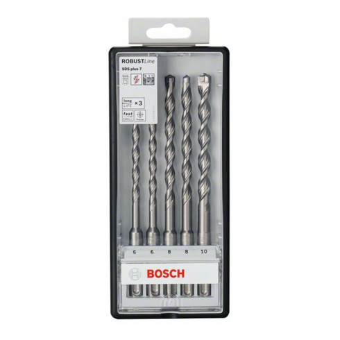 Bosch Hammerbohrer-Set SDS plus-7 Robust Line 5-teilig 6 - 10 mm