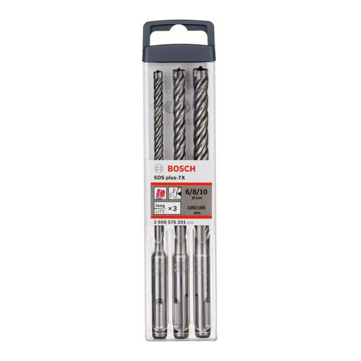 Bosch Hammerbohrer-Set SDS plus-7X 3-teilig 6, 8 10 mm